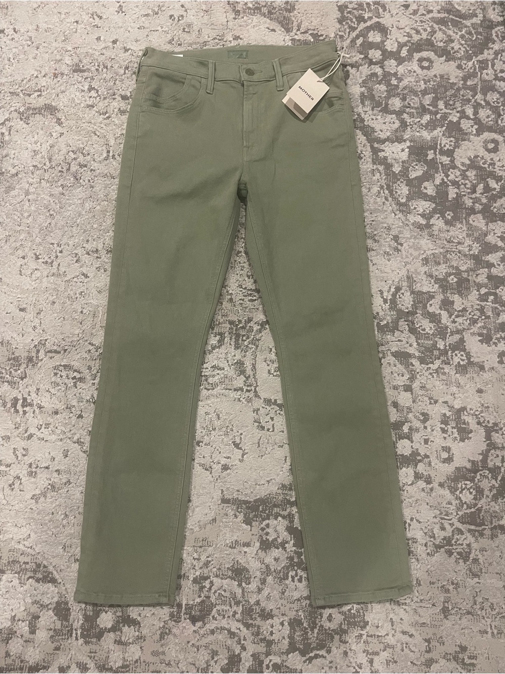 MOTHER Stash Mid Rise Dazzler Ankle Jeans
